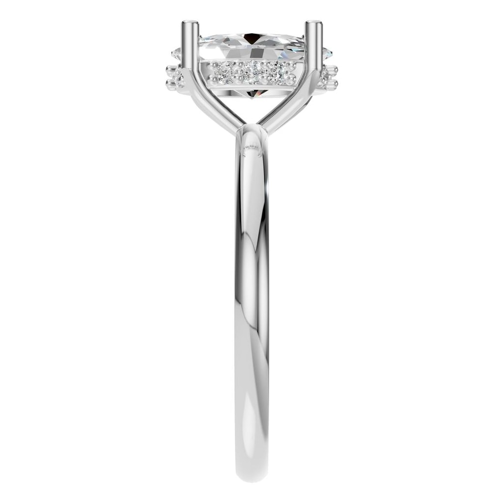 RI-5127 White Gold Ring SET - Side View