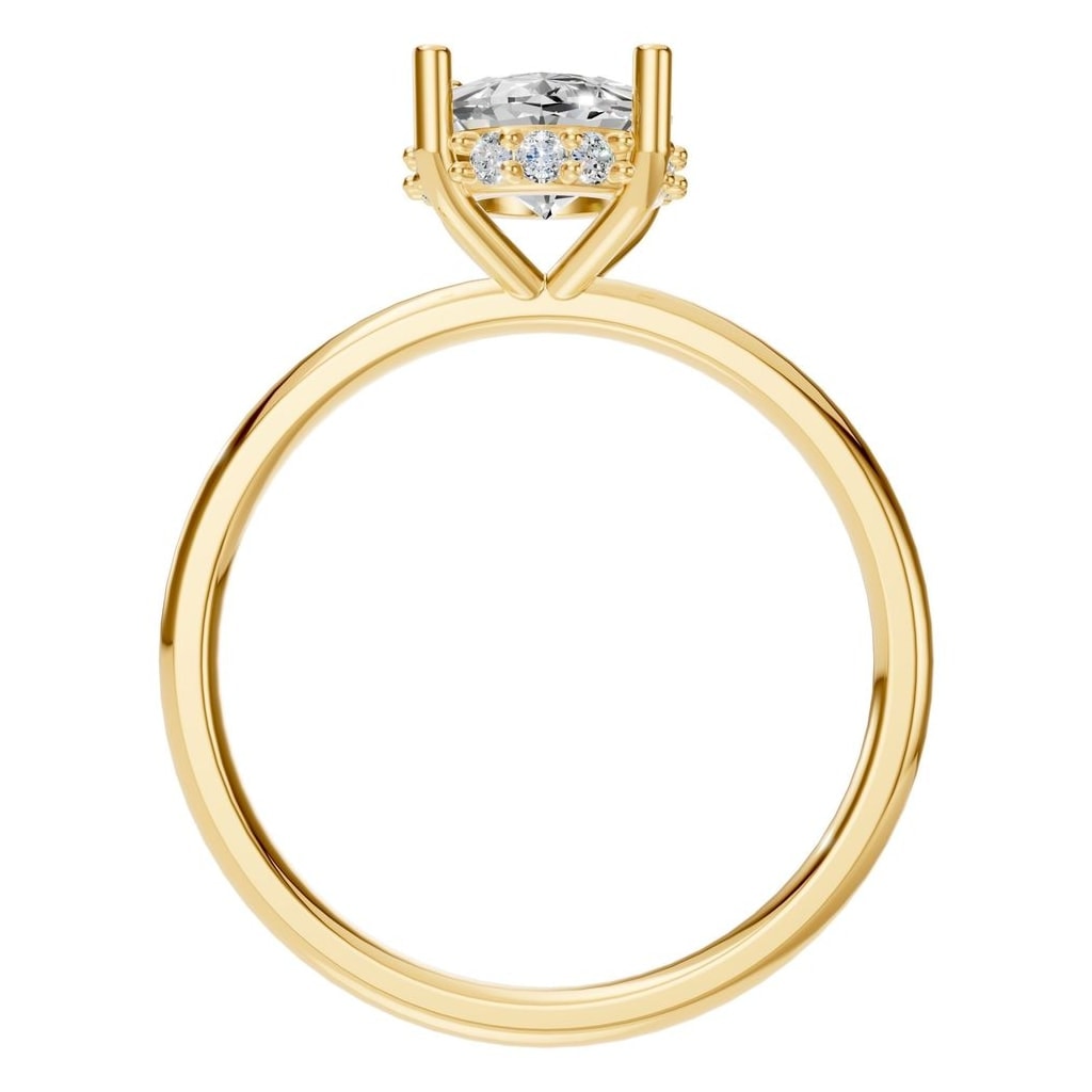 RI-5127 Yellow Gold Ring SET - Top View