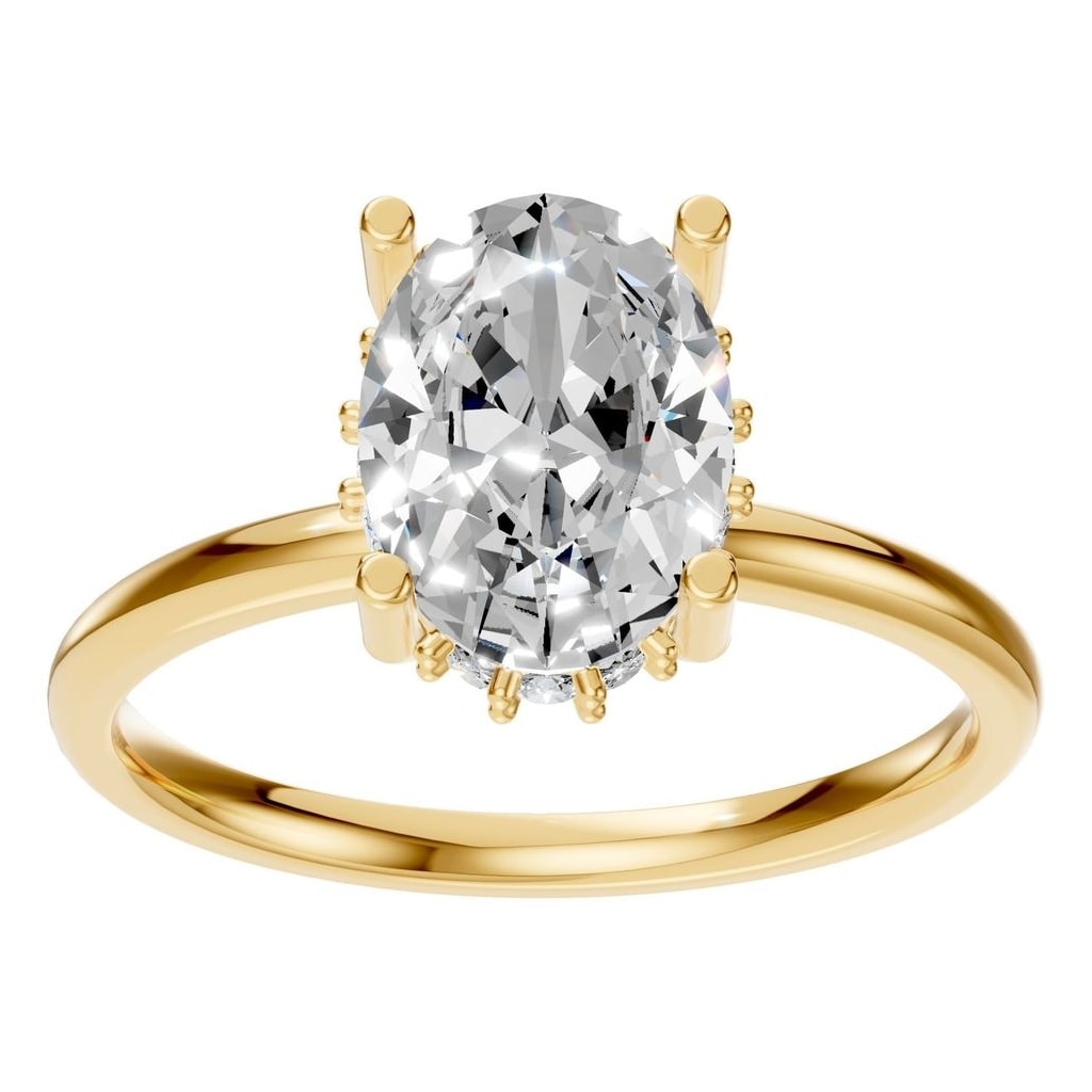 RI-5127 Yellow Gold Ring SET - Front View