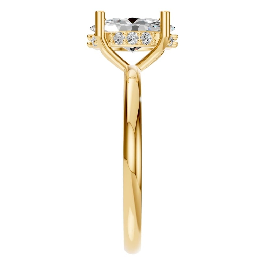 RI-5127 Yellow Gold Ring SET - Side View