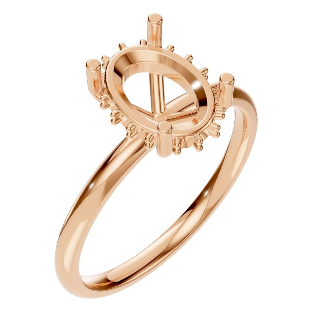 RI-5127 Rose Gold Ring UNSET - Main View
