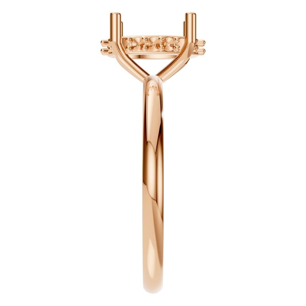 RI-5127 Rose Gold Ring UNSET - Side View