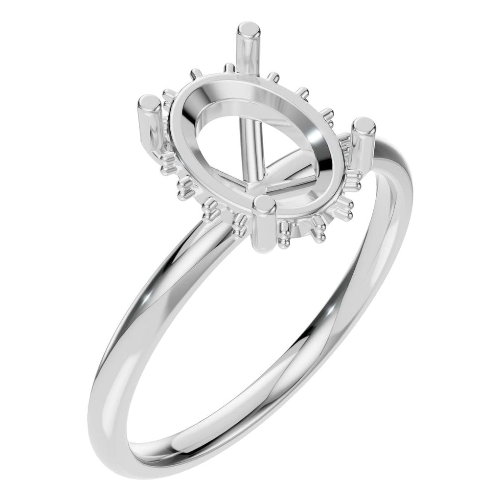 RI-5127 White Gold Ring UNSET - Main View