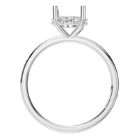 RI-5127 White Gold Ring UNSET - Top View