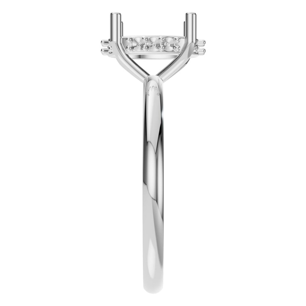 RI-5127 White Gold Ring UNSET - Side View