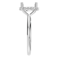 RI-5127 White Gold Ring UNSET - Side View