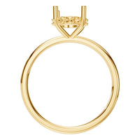 RI-5127 Yellow Gold Ring UNSET - Top View