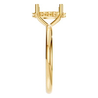 RI-5127 Yellow Gold Ring UNSET - Side View