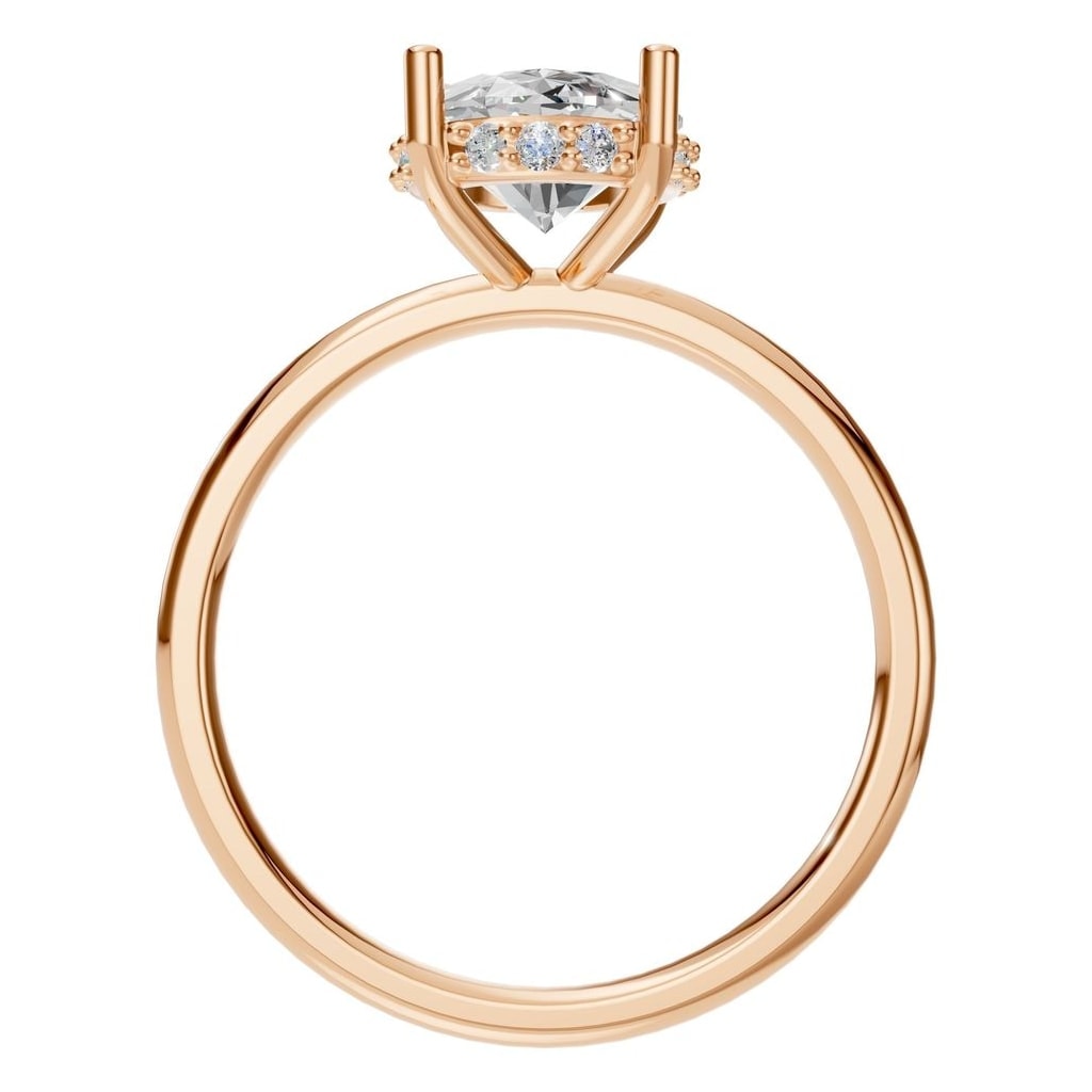 RI-5127 Rose Gold Ring SET - Top View