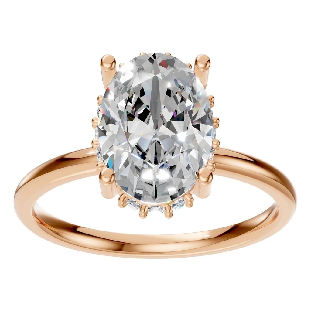 RI-5127 Rose Gold Ring SET - Front View