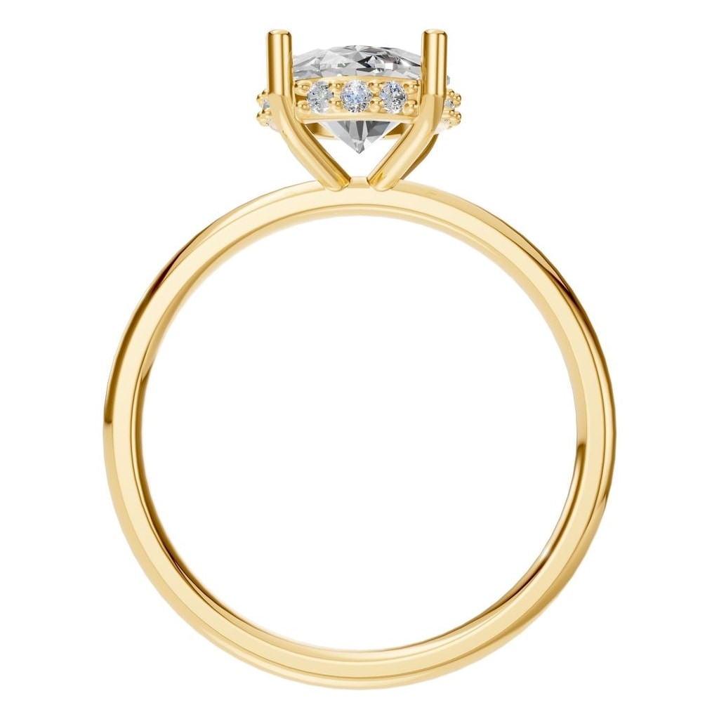 RI-5127 Yellow Gold Ring SET - Top View