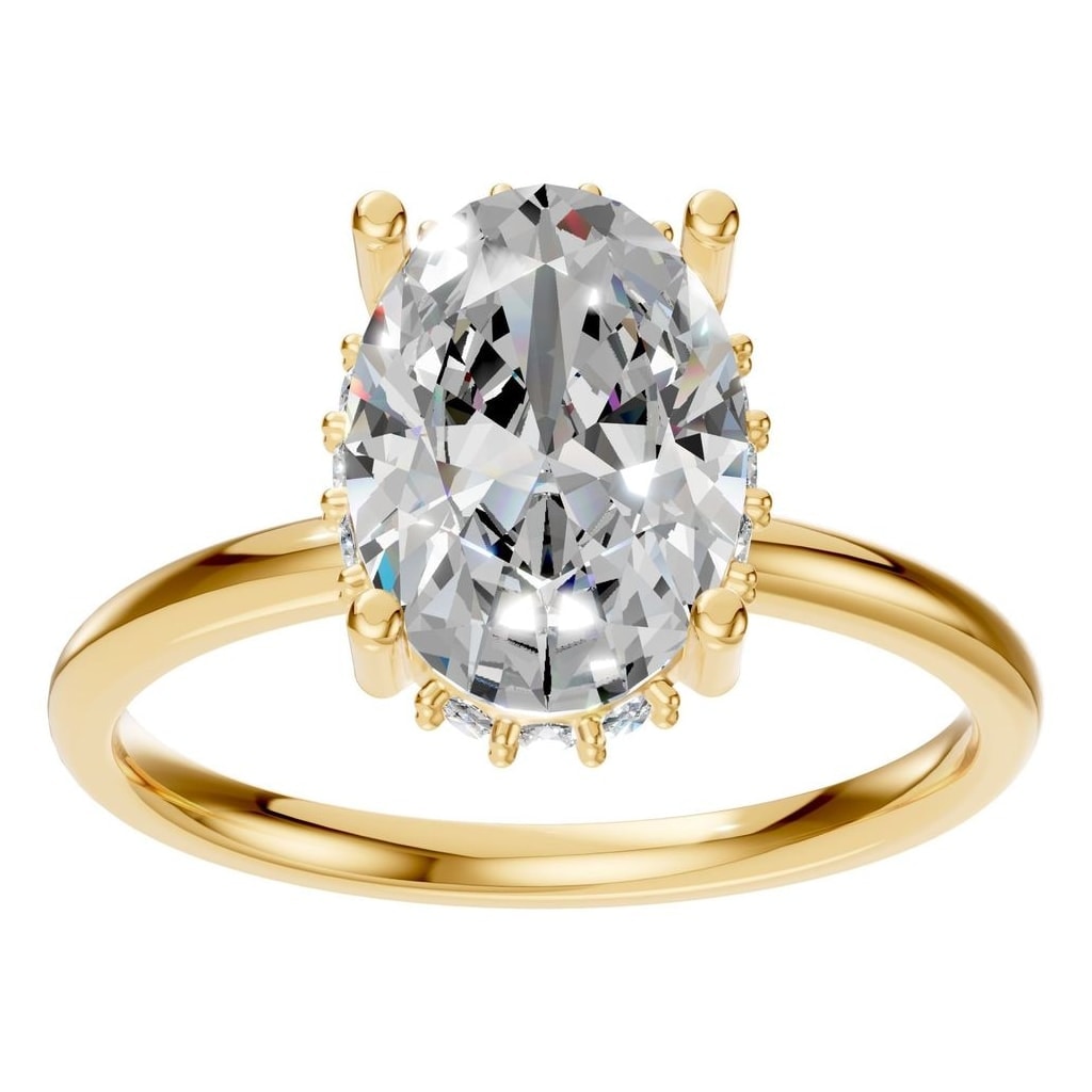 RI-5127 Yellow Gold Ring SET - Front View