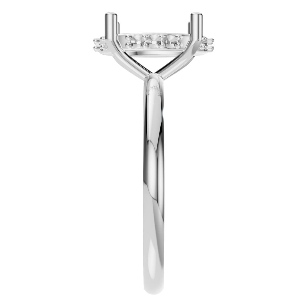 RI-5127 White Gold Ring UNSET - Side View