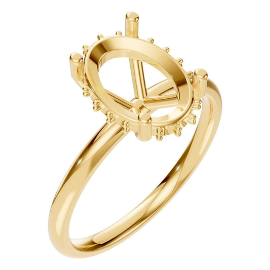 RI-5127 Yellow Gold Ring UNSET - Main View