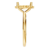 RI-5127 Yellow Gold Ring UNSET - Side View