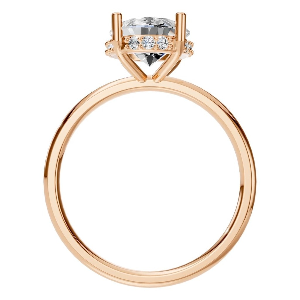 RI-5127 Rose Gold Ring SET - Top View