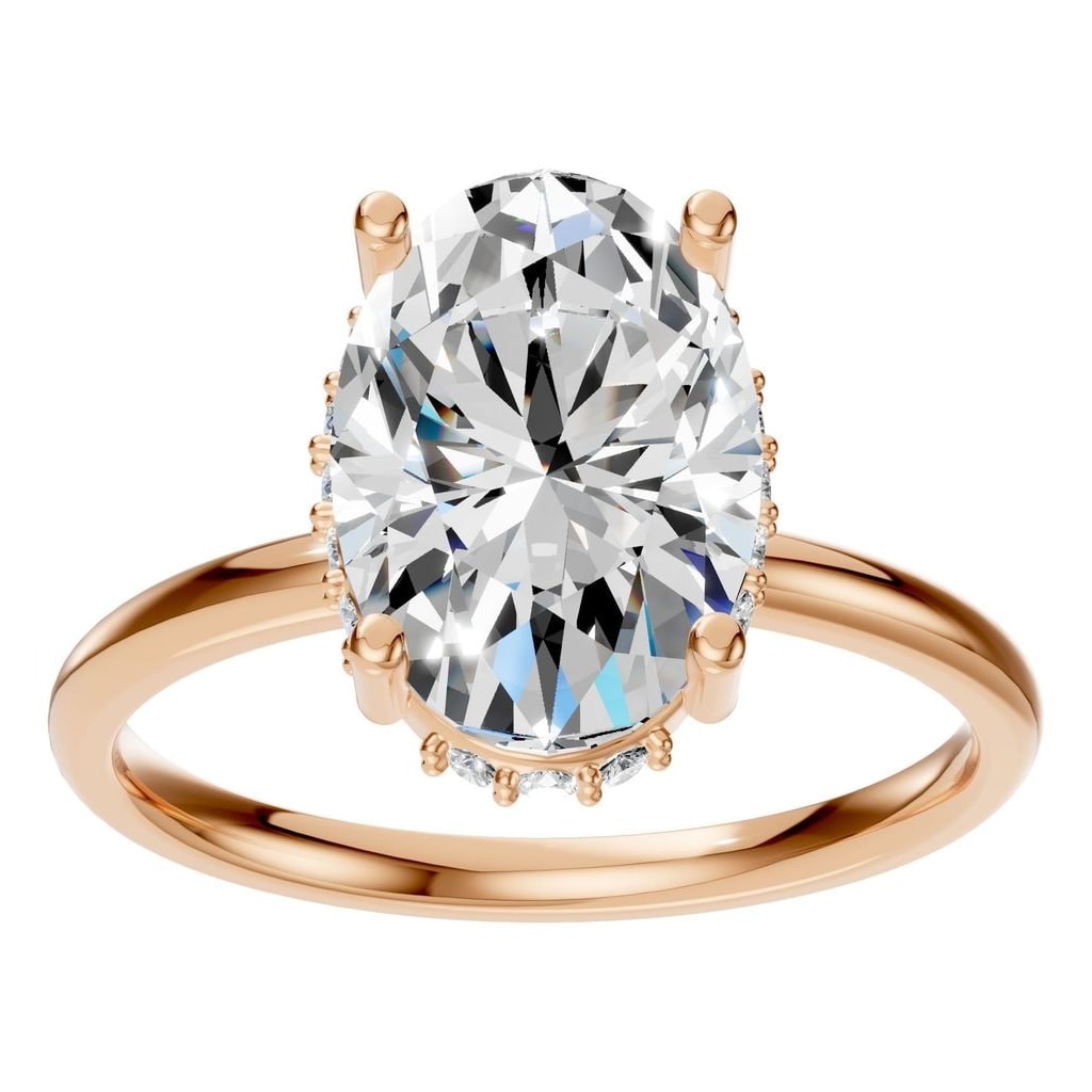 RI-5127 Rose Gold Ring SET - Front View