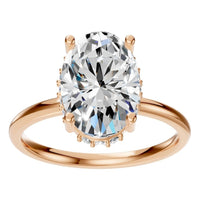 RI-5127 Rose Gold Ring SET - Front View
