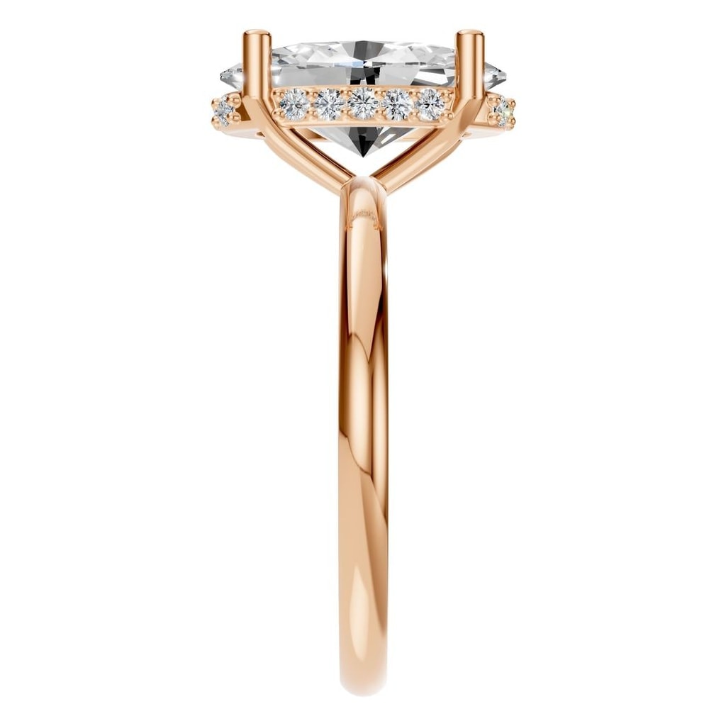 RI-5127 Rose Gold Ring SET - Side View