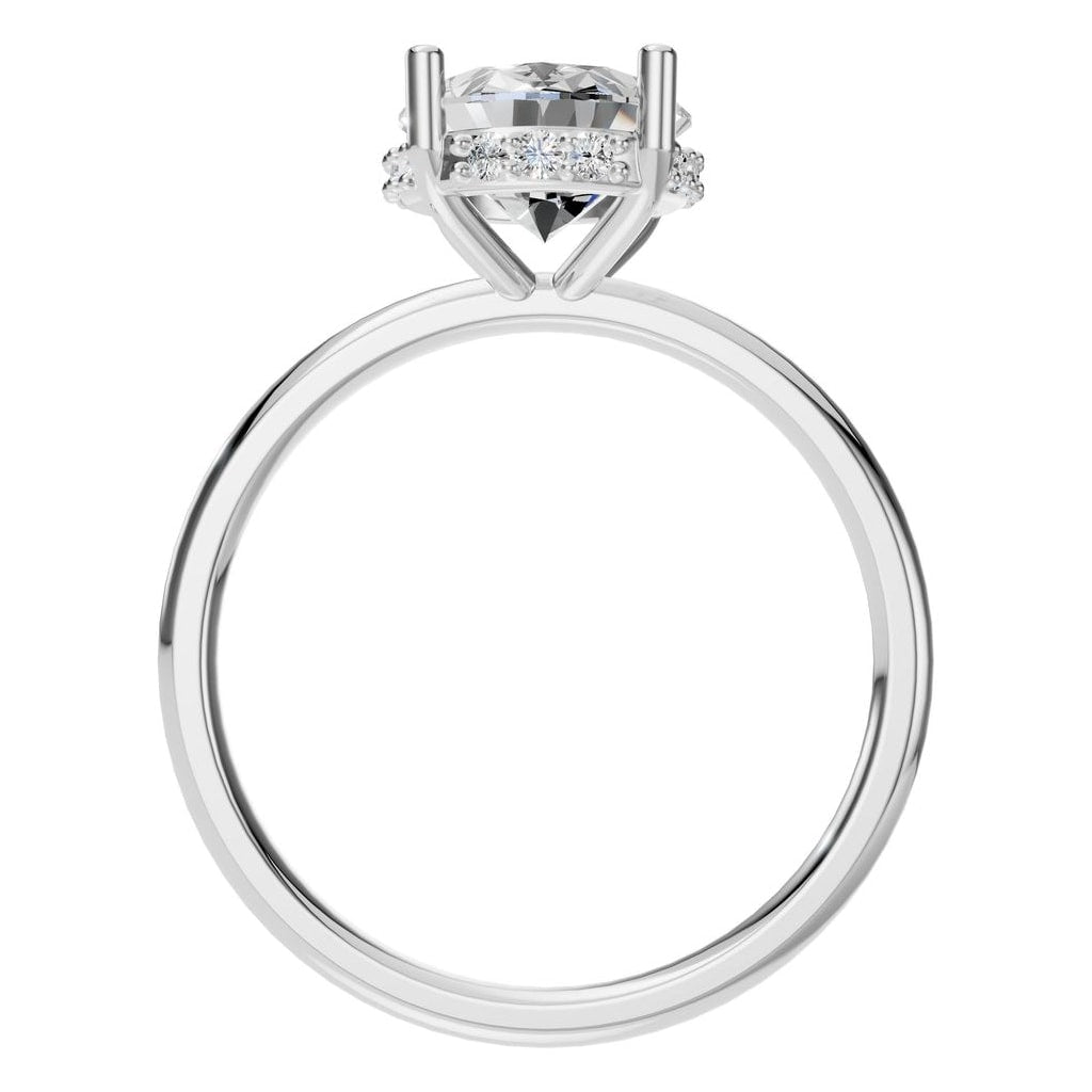 RI-5127 White Gold Ring SET - Top View