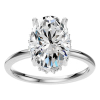 RI-5127 White Gold Ring SET - Front View