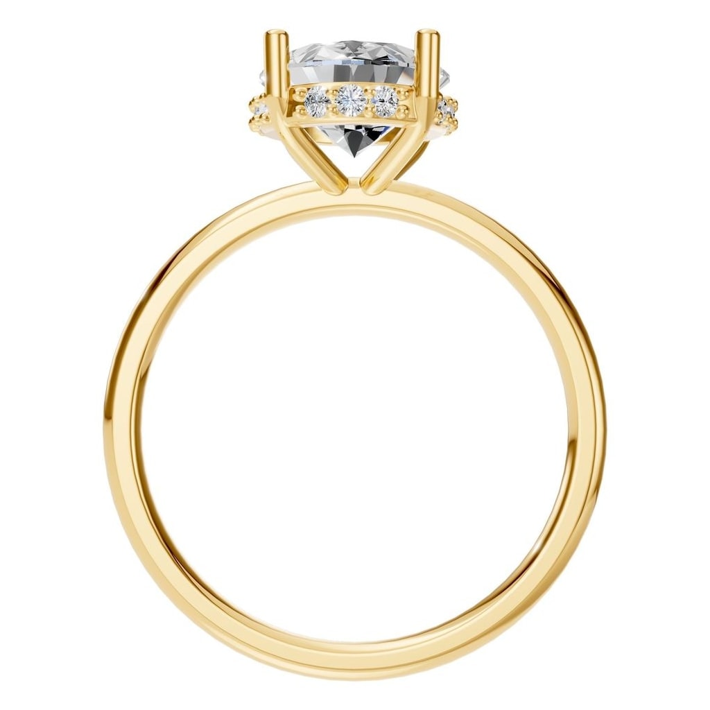 RI-5127 Yellow Gold Ring SET - Top View