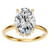 RI-5127 Yellow Gold Ring SET - Front View