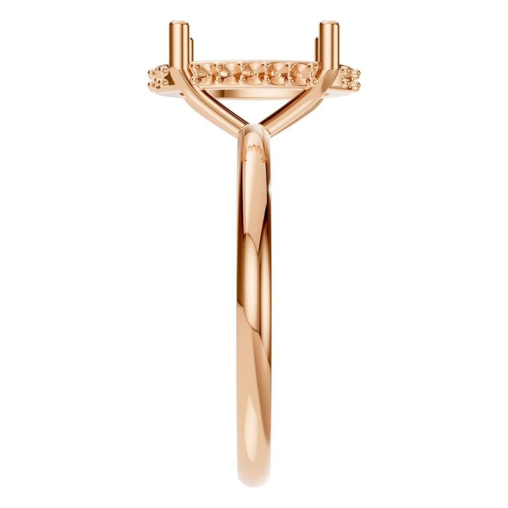 RI-5127 Rose Gold Ring UNSET - Side View