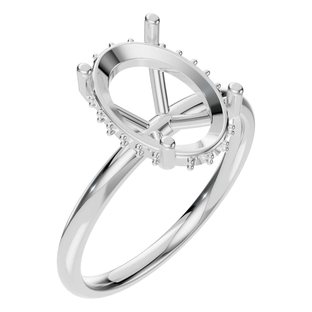 RI-5127 White Gold Ring UNSET - Main View