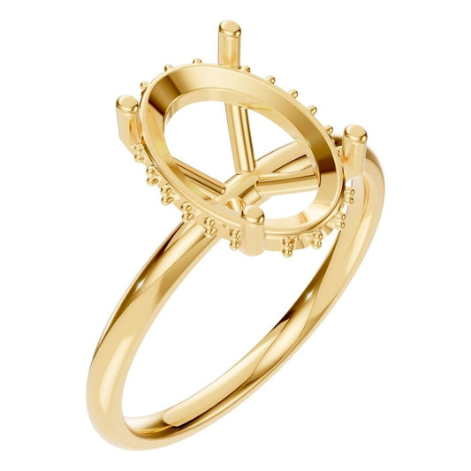 RI-5127 Yellow Gold Ring UNSET - Main View