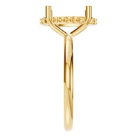 RI-5127 Yellow Gold Ring UNSET - Side View