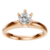 RI-5166 Rose Gold Ring SET - Front View
