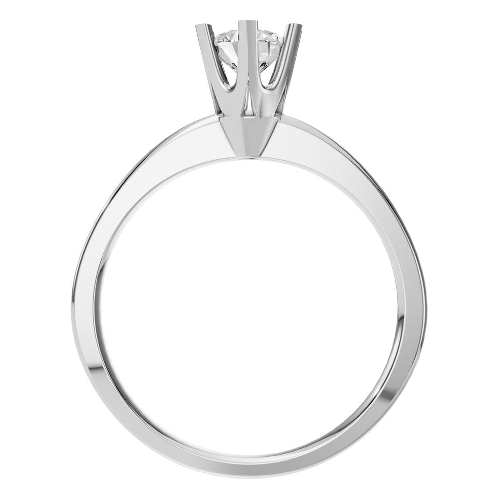 RI-5166 White Gold Ring SET - Top View