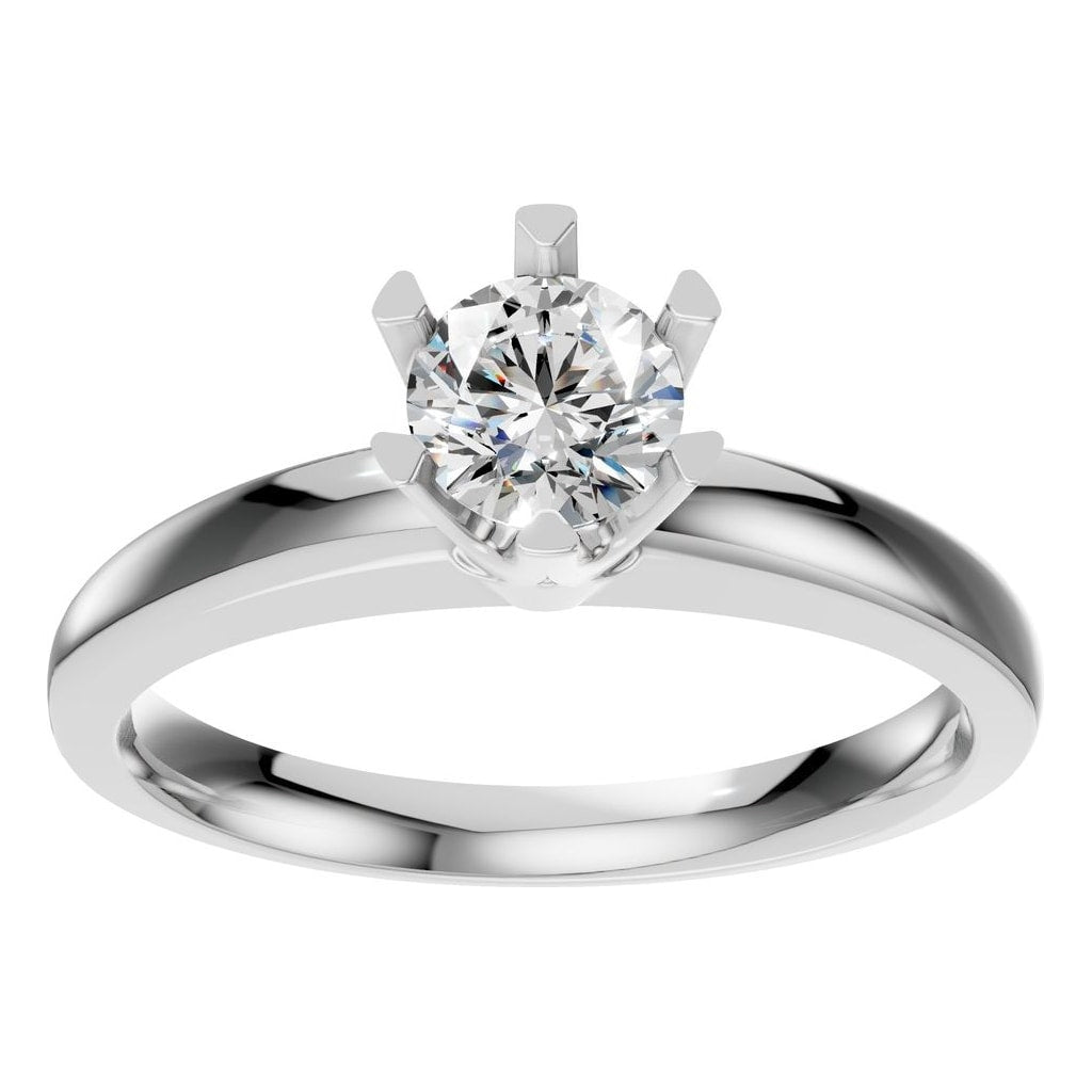 RI-5166 White Gold Ring SET - Front View
