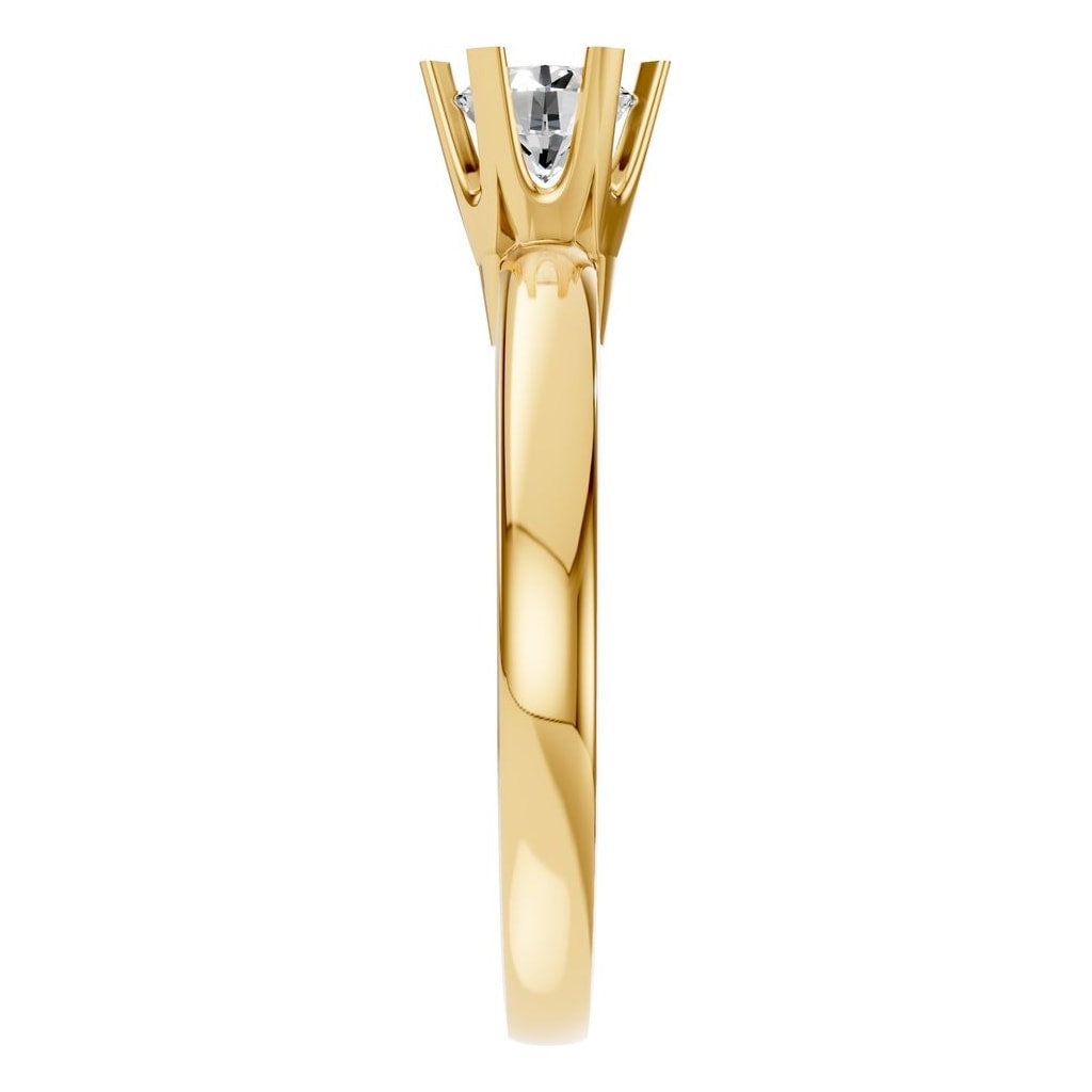 RI-5166 Yellow Gold Ring SET - Side View