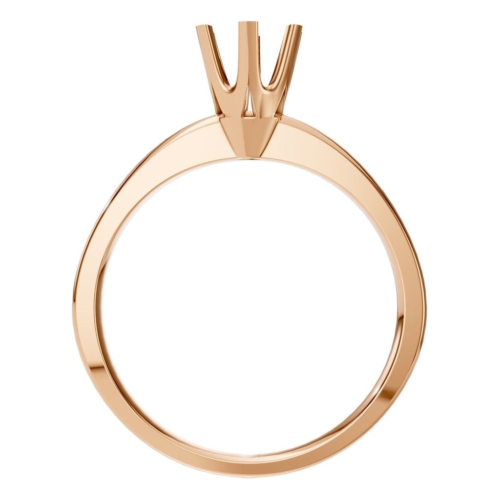RI-5166 Rose Gold Ring UNSET - Top View