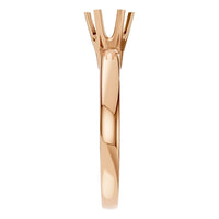 RI-5166 Rose Gold Ring UNSET - Side View