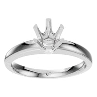 RI-5166 White Gold Ring UNSET - Front View