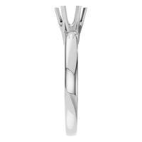 RI-5166 White Gold Ring UNSET - Side View