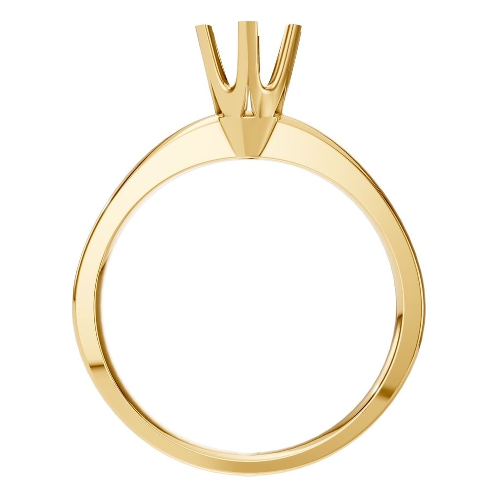 RI-5166 Yellow Gold Ring UNSET - Top View