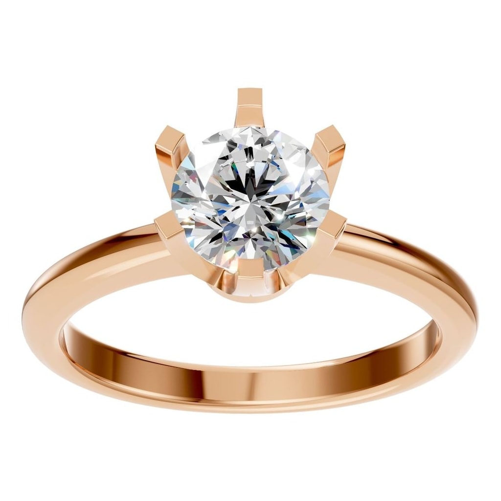 RI-5166 Rose Gold Ring SET - Front View