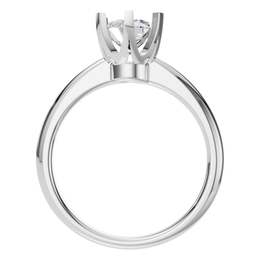 RI-5166 White Gold Ring SET - Top View
