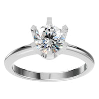 RI-5166 White Gold Ring SET - Front View