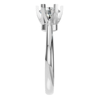 RI-5166 White Gold Ring SET - Side View