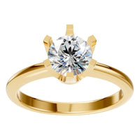 RI-5166 Yellow Gold Ring SET - Front View