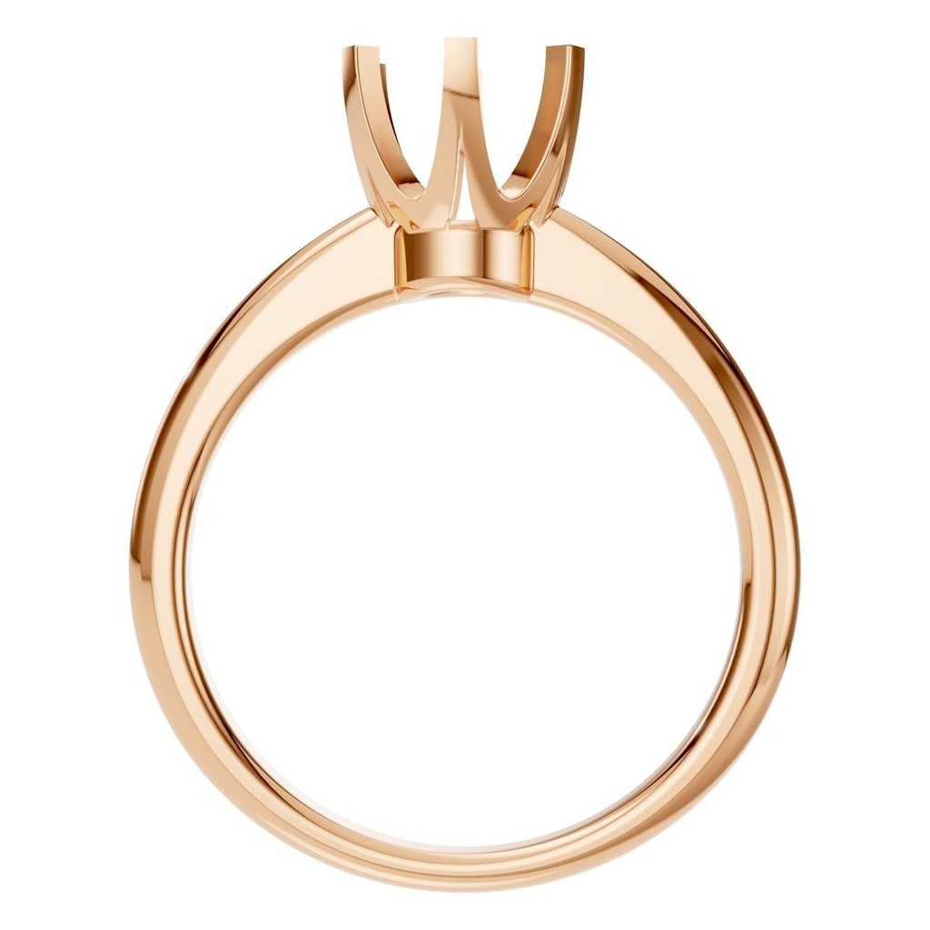 RI-5166 Rose Gold Ring UNSET - Top View