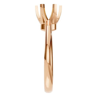 RI-5166 Rose Gold Ring UNSET - Side View