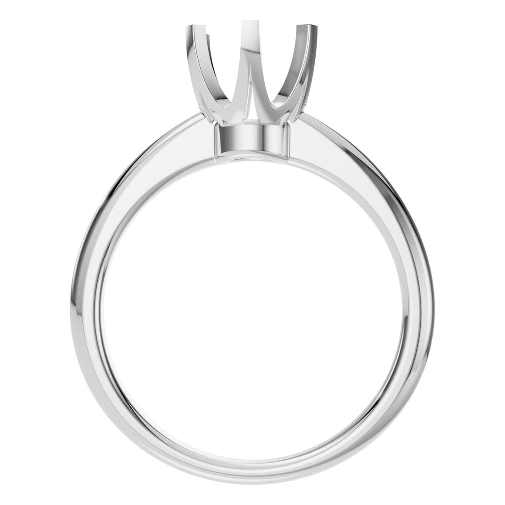 RI-5166 White Gold Ring UNSET - Top View