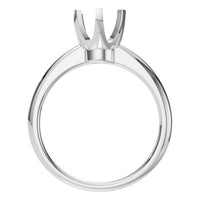 RI-5166 White Gold Ring UNSET - Top View