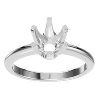 RI-5166 White Gold Ring UNSET - Front View